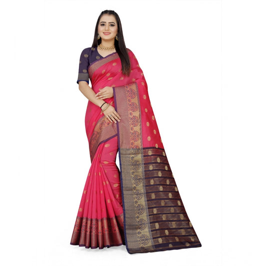 Glorious Jacquard Woven Saree With Blouse Piece