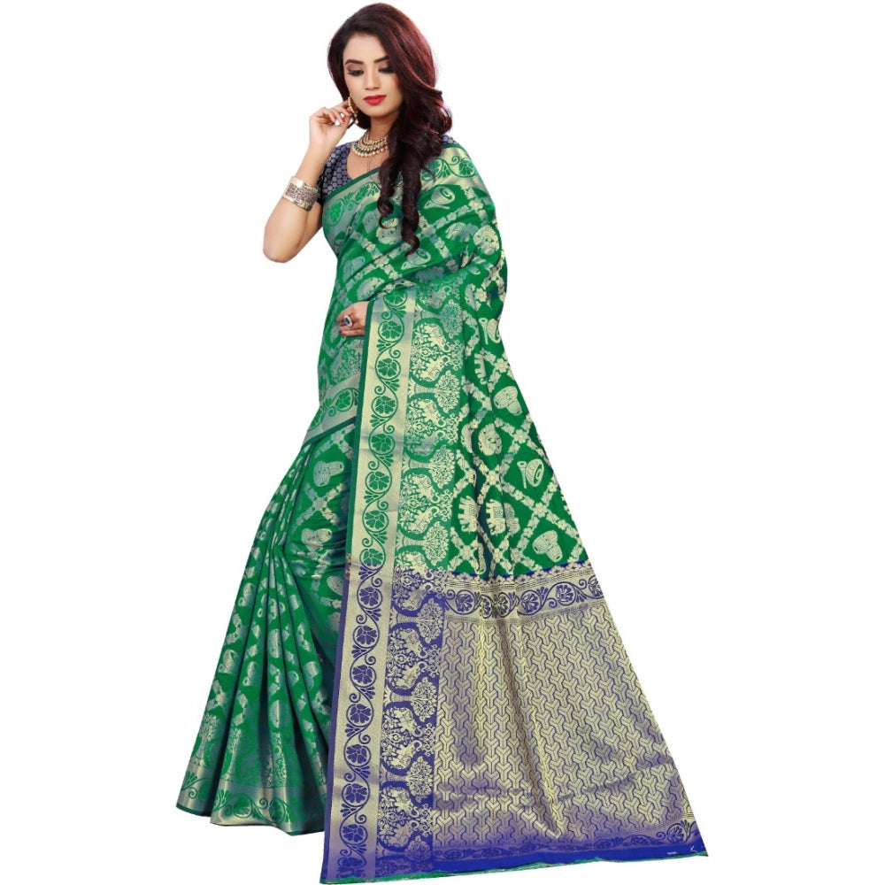 Glorious Jacquard Woven Saree With Blouse Piece