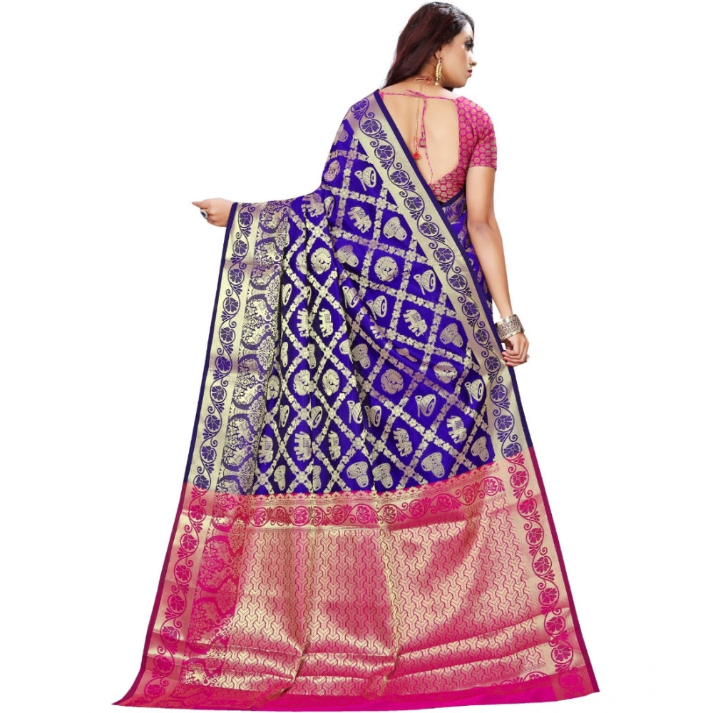 Superb Jacquard Woven Saree With Blouse Piece