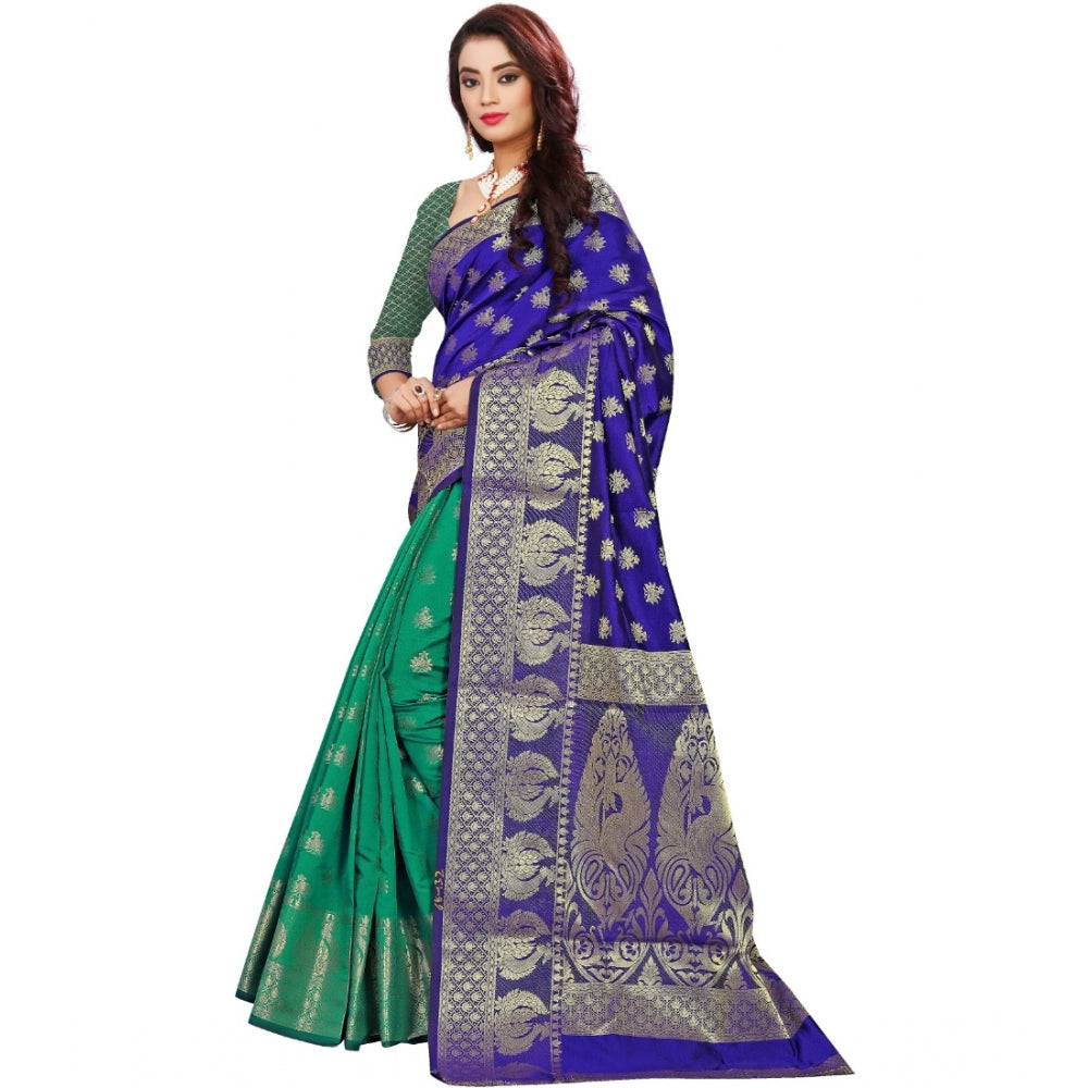 Superb Jacquard Woven Saree With Blouse Piece