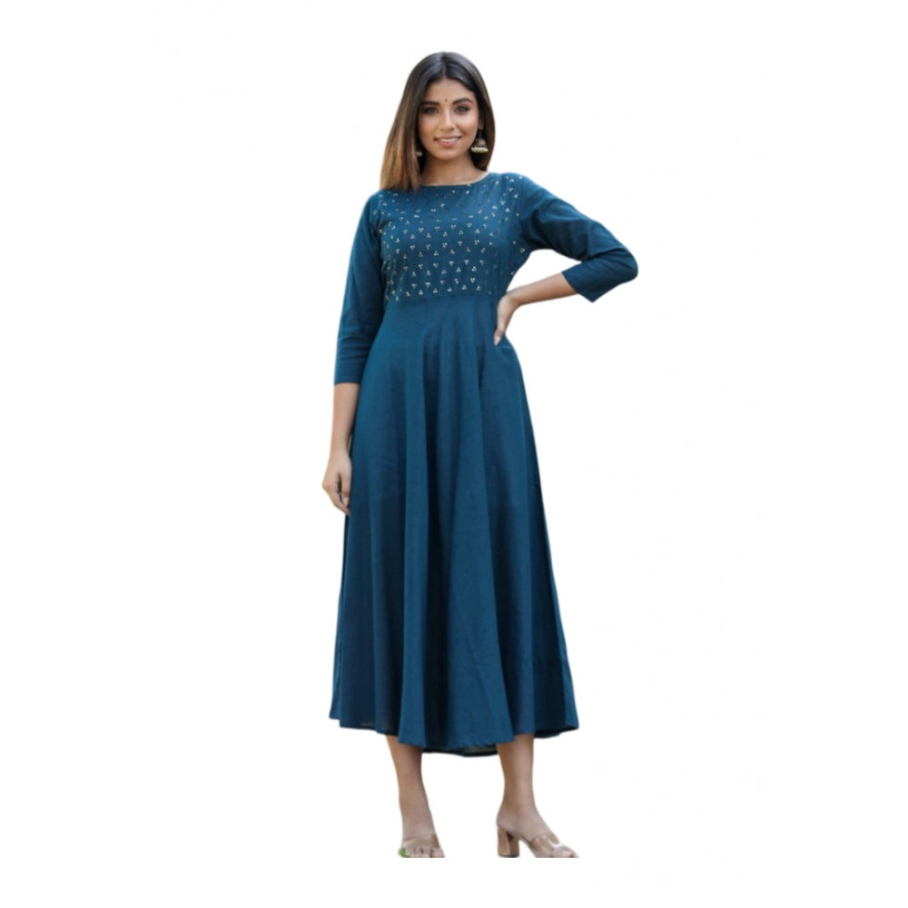 Fabulous Cotton Solid Round Neck Kurti