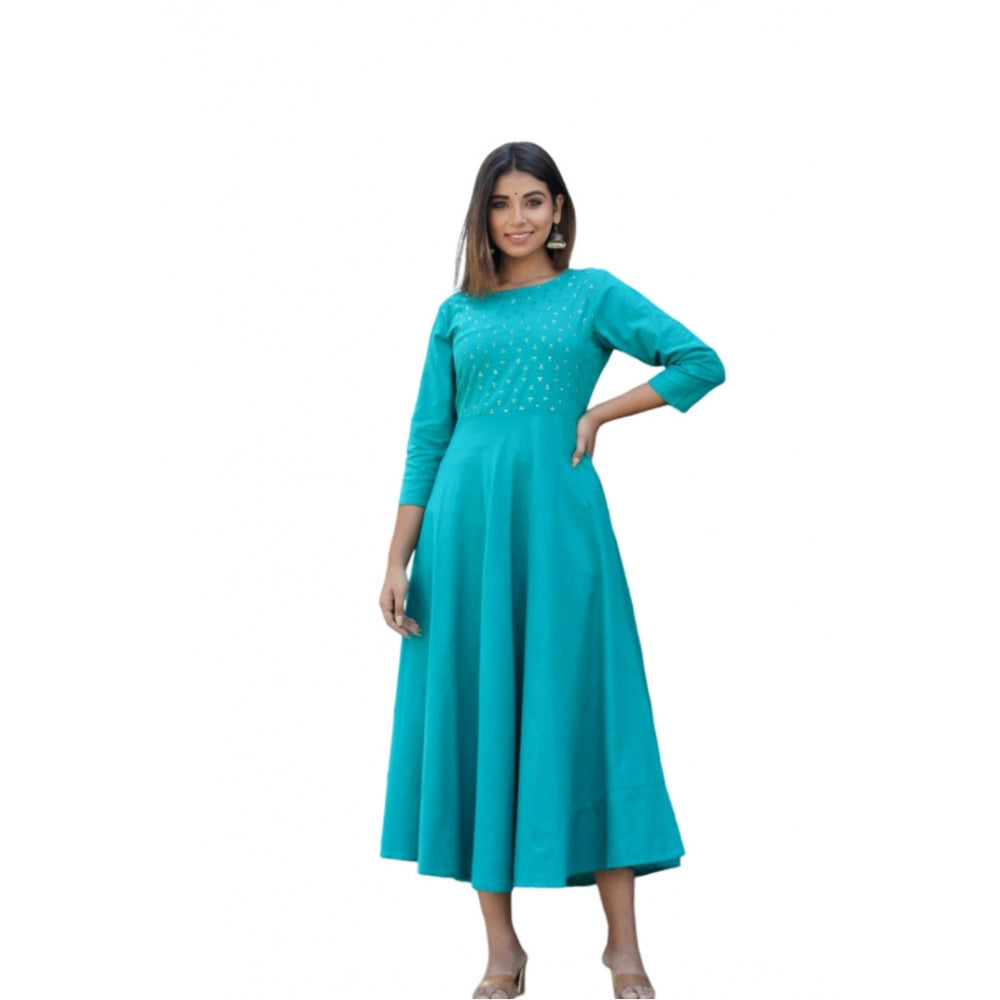 Fabulous Cotton Solid Round Neck Kurti