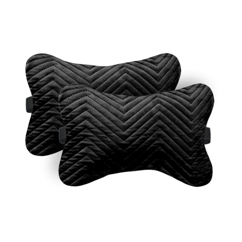 Awesome Pack Of 2 Velvet zig zag Bone Neck Pillow