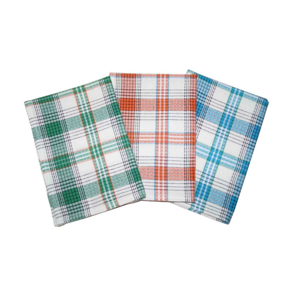 Alluring Pack Of 3 Cotton Checkered Kitchen Towel Sets