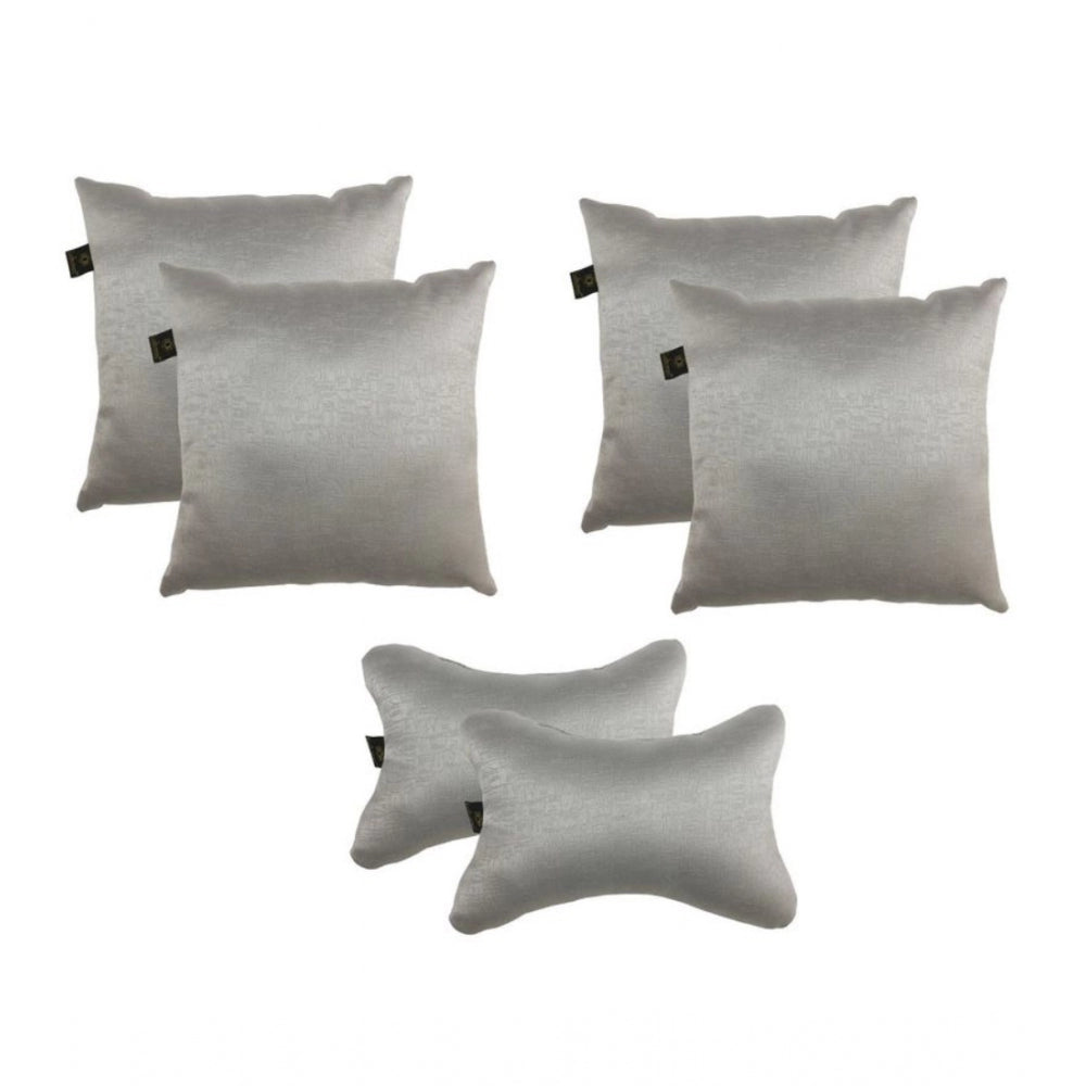 Awesome Pack Of 6 Polyester Solid Car Pillow Sets