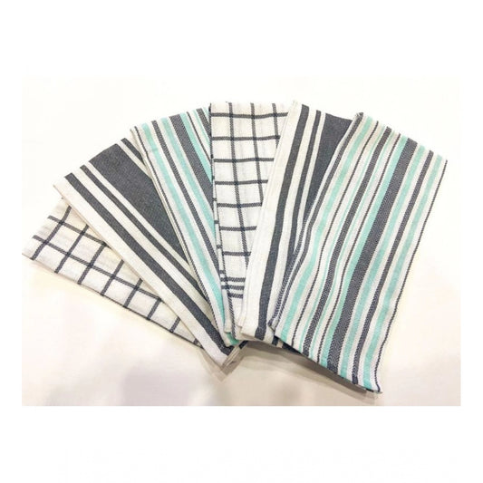 Versatile Pack Of 6 Cotton Checkered Kitchen Towel Sets