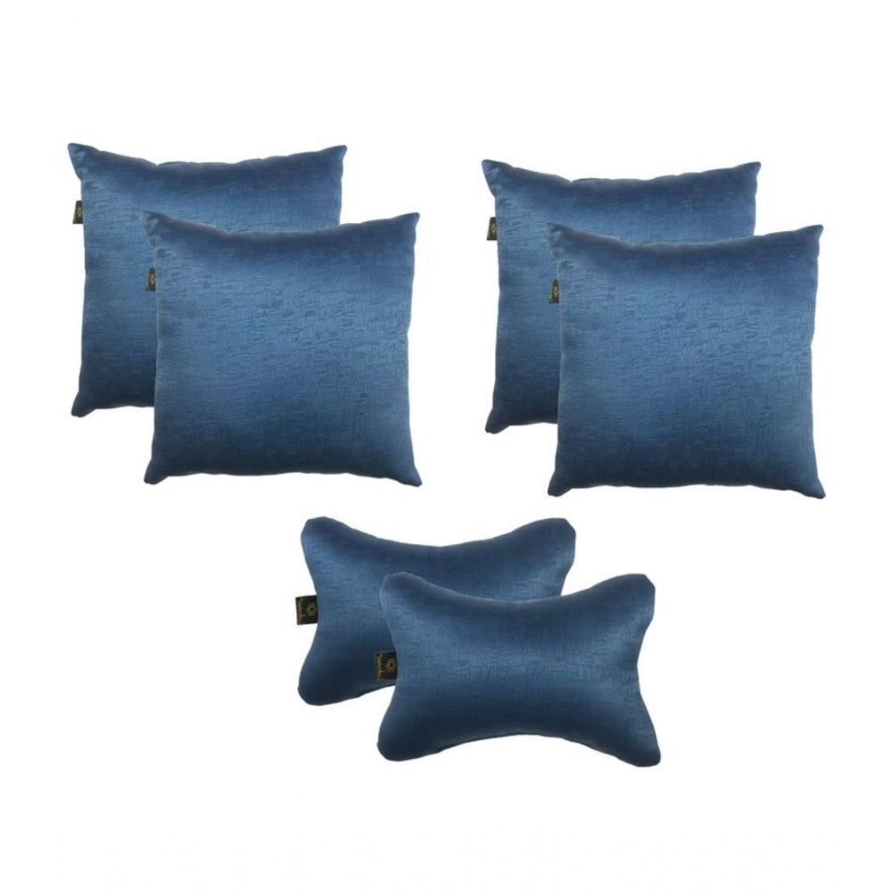 Awesome Pack Of 6 Polyester Solid Car Pillow Sets