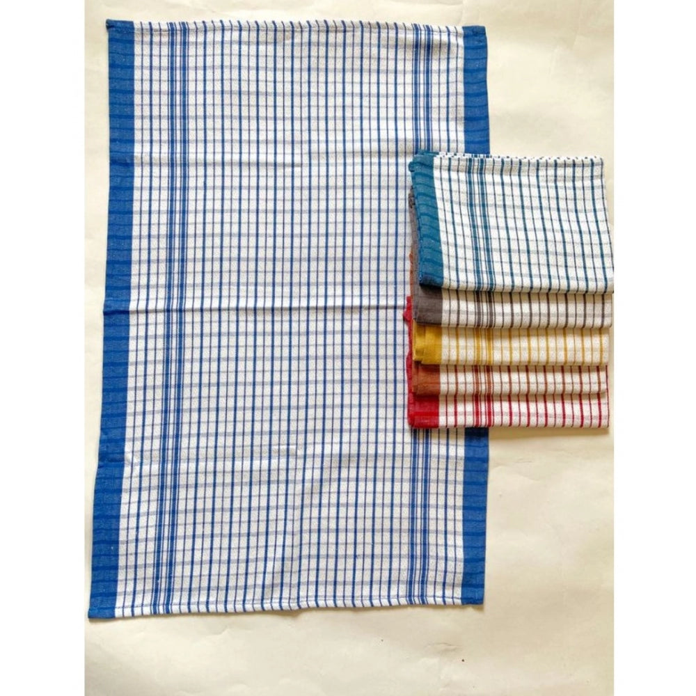 Versatile Pack Of 6 Cotton Checkered Kitchen Towel Sets