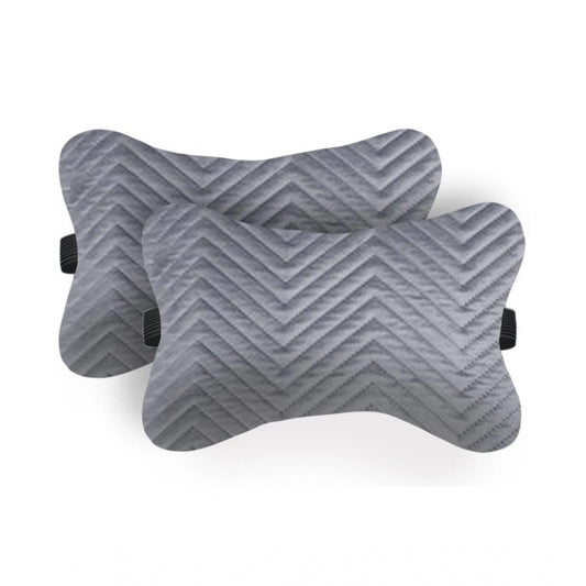 Ravishing Pack Of 2 Velvet zig zag Bone Neck Pillow