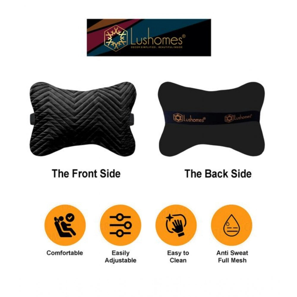 Awesome Pack Of 2 Velvet zig zag Bone Neck Pillow