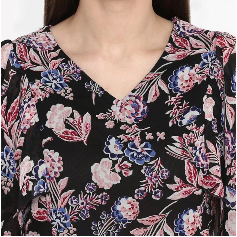 Appealing Polyester Floral Short Sleeve Knee Length Dress