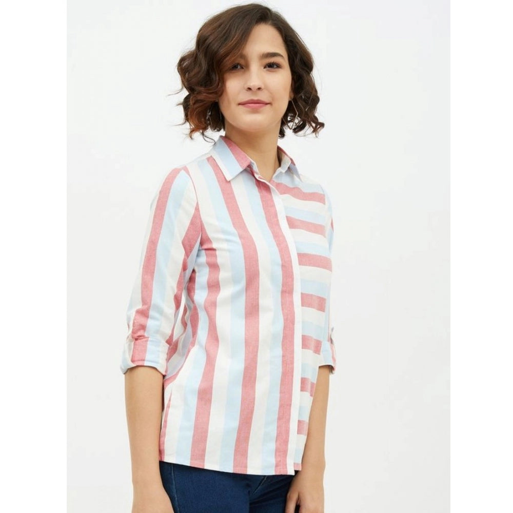 Fabulous Cotton Striped Long Sleeves Standard Length Shirt