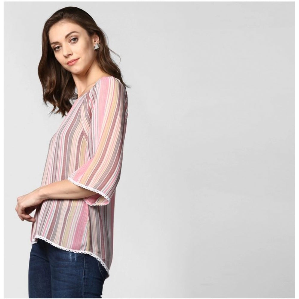 Modish Polyester Striped Top