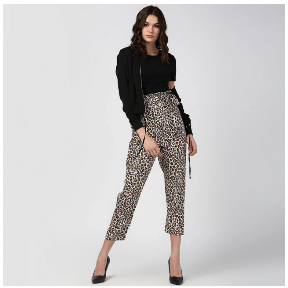 Incredible Polyester Printed Elasticated Trousers