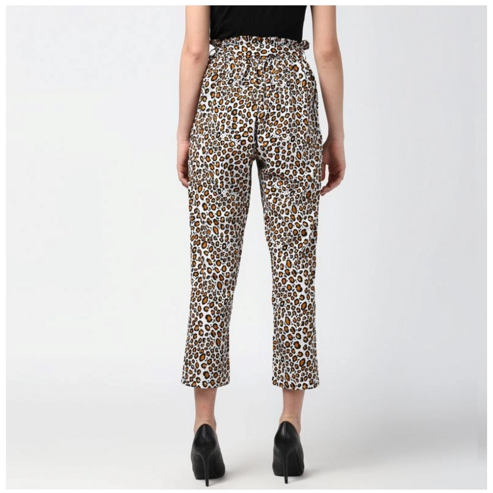 Incredible Polyester Printed Elasticated Trousers