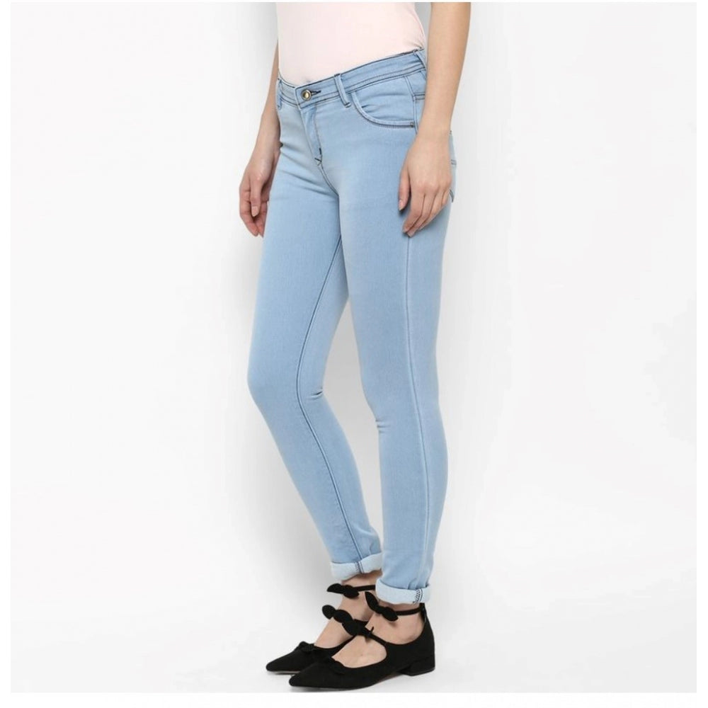 Unique Women's Denim Distressed Buttoned Jeans