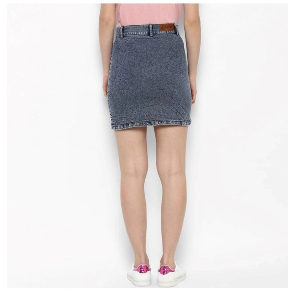 Tremendous Denim Tie Up Buttoned Skirt