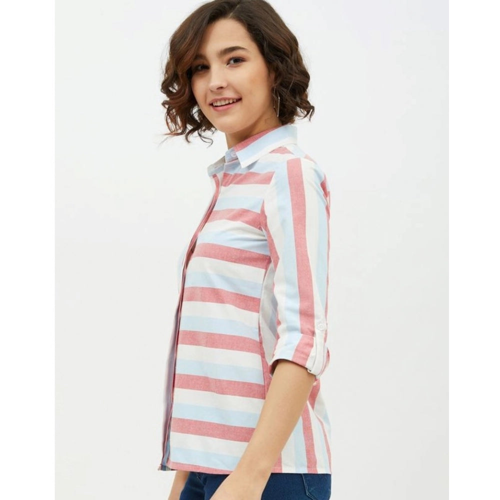 Fabulous Cotton Striped Long Sleeves Standard Length Shirt