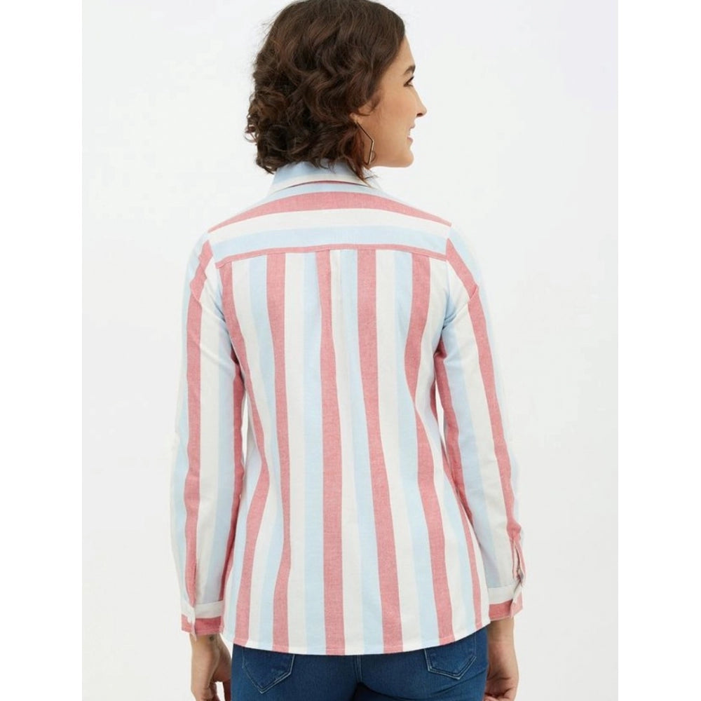 Fabulous Cotton Striped Long Sleeves Standard Length Shirt