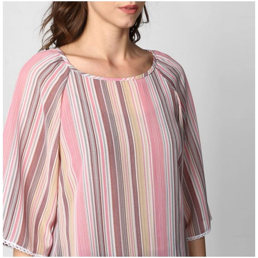 Modish Polyester Striped Top