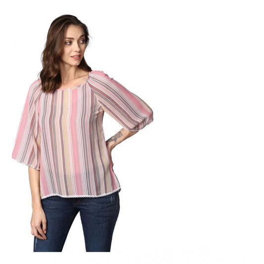 Modish Polyester Striped Top