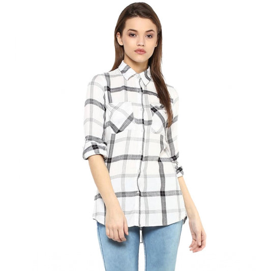 Modish Rayon Checkered Long Sleeves Standard Length Shirt