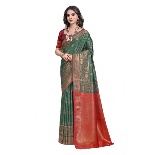 Fashionista Silk Woven Design Saree With Blouse Piece