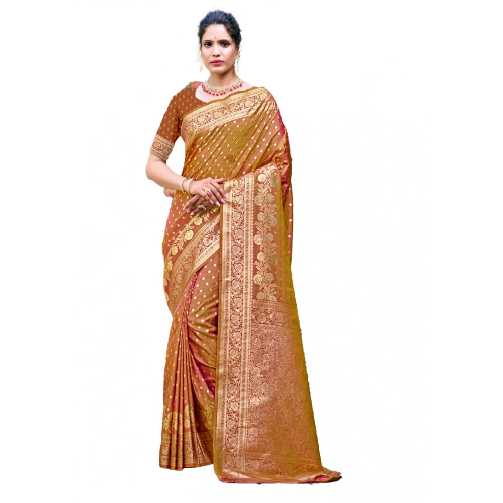 Fashionista Silk Printed Saree With Blouse Piece