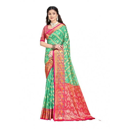 Luxurious Silk Woven Design Saree With Blouse Piece