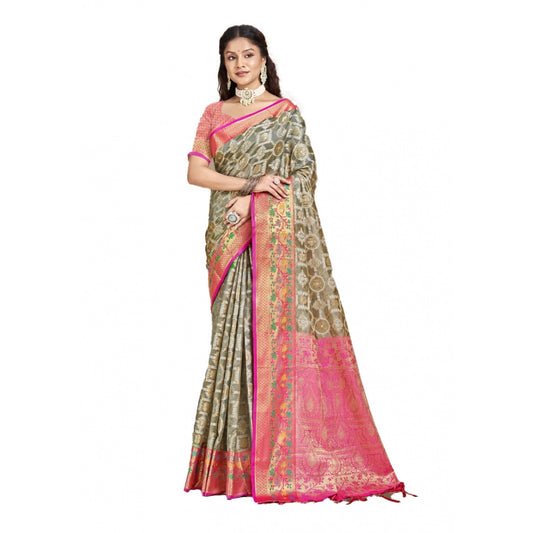 Luxurious Silk Woven Design Saree With Blouse Piece