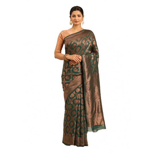 Groovy Cotton Woven Design Saree With Blouse Piece