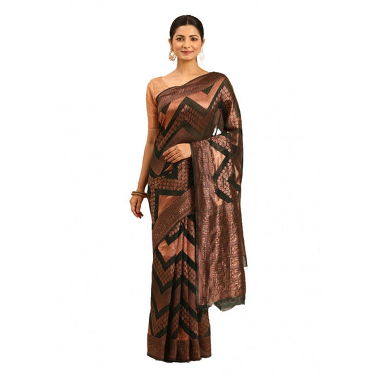 Groovy Cotton Woven Design Saree With Blouse Piece