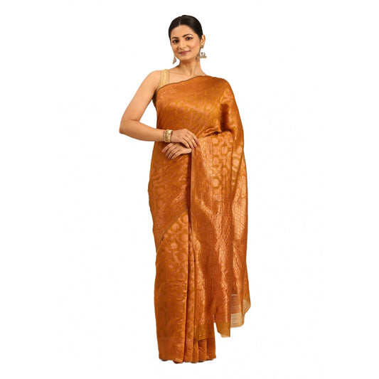 Exquisite Cotton Woven Design Saree With Blouse Piece