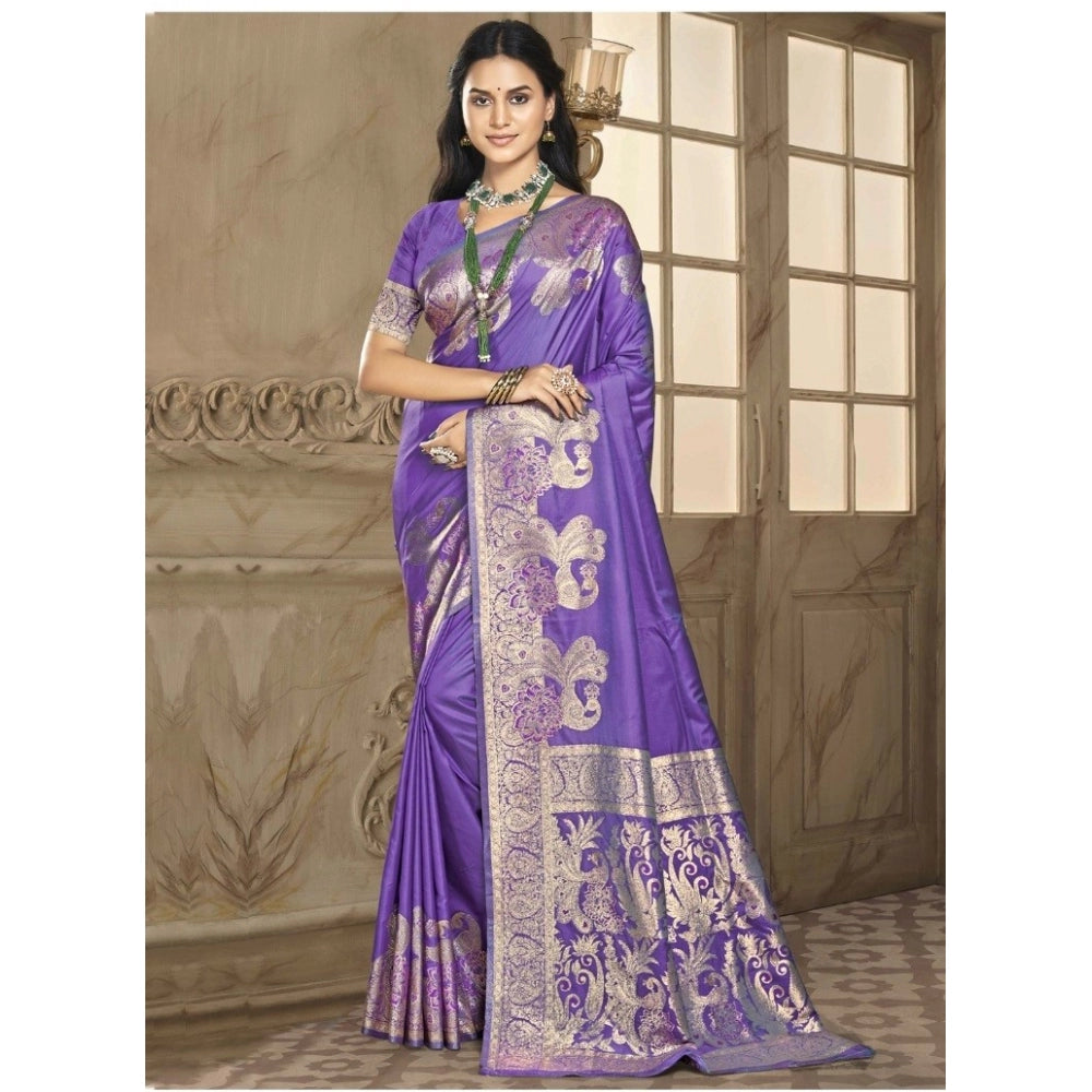 Fashionista Silk Woven Design Saree With Blouse Piece