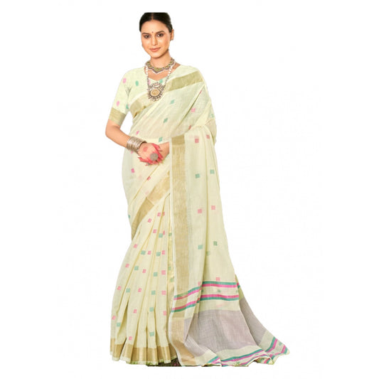 Sassy Cotton Printed Saree With Blouse Piece