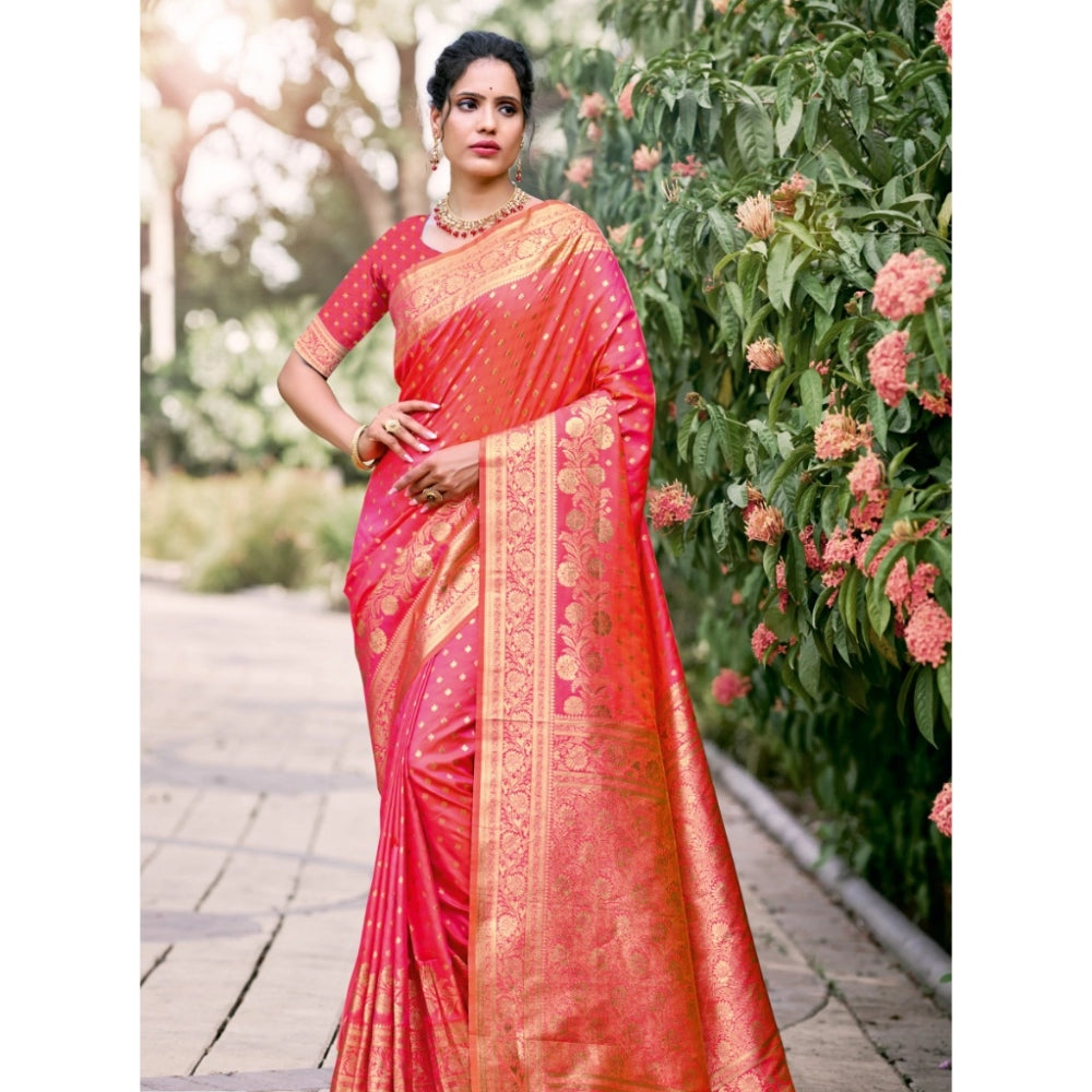 Fashionista Silk Woven Design Saree With Blouse Piece