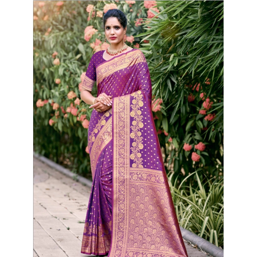 Fashionista Silk Woven Design Saree With Blouse Piece