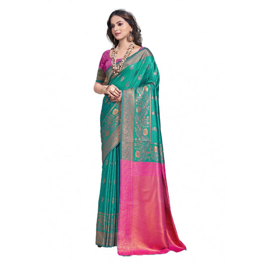 Comfy Silk Woven Design Saree With Blouse Piece