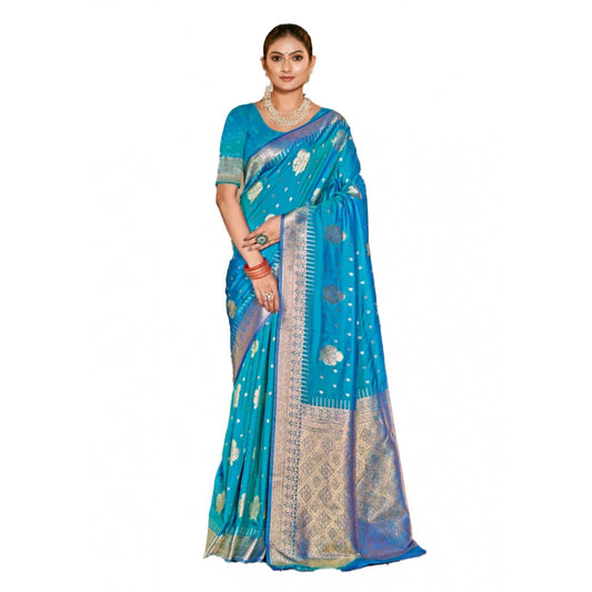 Comfy Silk Woven Design Saree With Blouse Piece