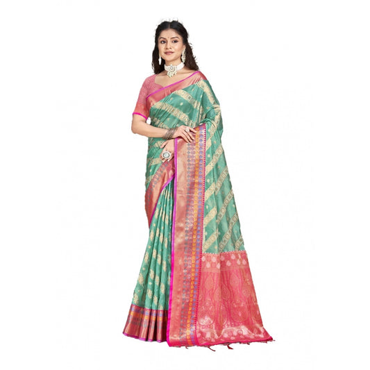 Luxurious Silk Woven Design Saree With Blouse Piece