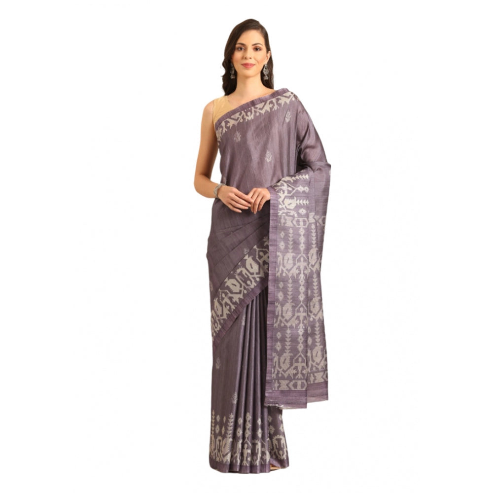 Glamorous Cotton Printed Saree With Blouse Piece