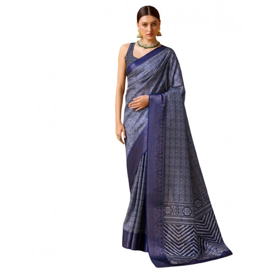 Jaunty Cotton Printed Saree With Blouse Piece