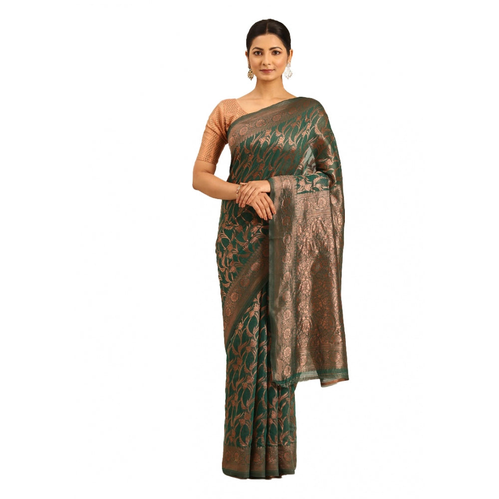 Groovy Cotton Woven Design Saree With Blouse Piece