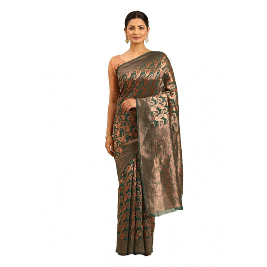 Groovy Cotton Woven Design Saree With Blouse Piece