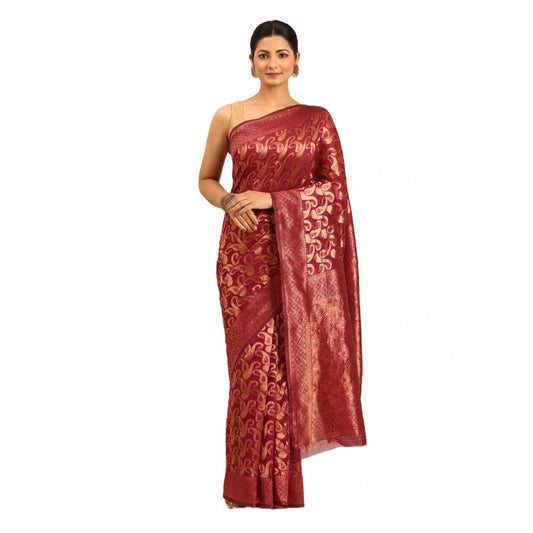 Exquisite Cotton Woven Design Saree With Blouse Piece