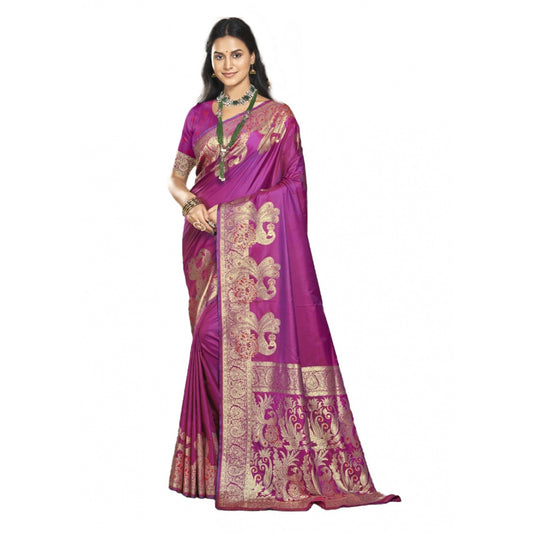 Comfy Silk Woven Design Saree With Blouse Piece