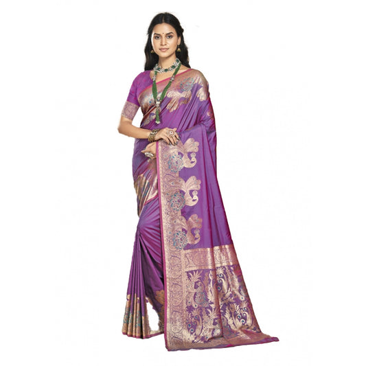 Comfy Silk Woven Design Saree With Blouse Piece