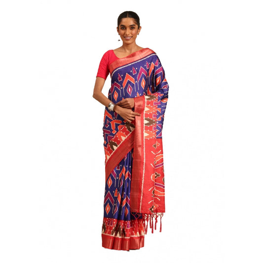 Modish Cotton Printed Saree With Blouse Piece