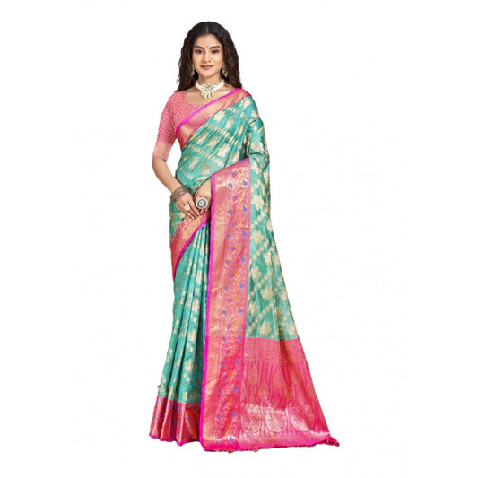 Luxurious Silk Woven Design Saree With Blouse Piece