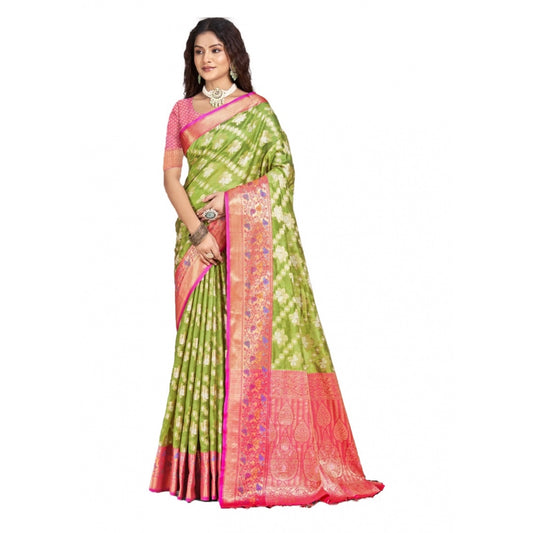 Luxurious Silk Woven Design Saree With Blouse Piece